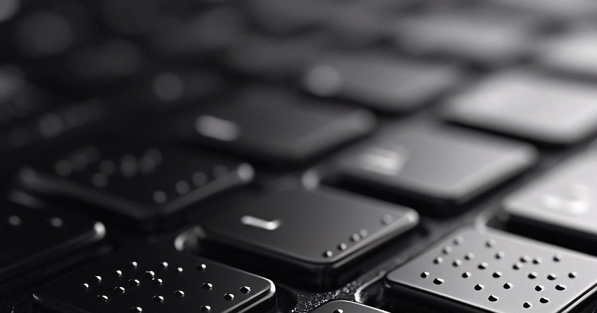 Keyboard for visually impaired people